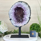 Amethyst Cluster on a Metal Base, 32 lbs & 15.7" Tall, #5491 - 0198 - Brazil GemsBrazil GemsAmethyst Cluster on a Metal Base, 32 lbs & 15.7" Tall, #5491 - 0198Clusters on Fixed Bases5491 - 0198