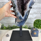 Amethyst Cluster on a Metal Base, 35.2 lbs & 23.25" Tall, #5491 - 0105 - Brazil GemsBrazil GemsAmethyst Cluster on a Metal Base, 35.2 lbs & 23.25" Tall, #5491 - 0105Clusters on Fixed Bases5491 - 0105