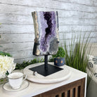 Amethyst Cluster on a Metal Base, 37 lbs & 17.5" Tall, #5491 - 0106 - Brazil GemsBrazil GemsAmethyst Cluster on a Metal Base, 37 lbs & 17.5" Tall, #5491 - 0106Clusters on Fixed Bases5491 - 0106