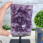 Amethyst Cluster on a Metal Base, 4 lbs & 7.6" Tall #5491-0173 - Brazil GemsBrazil GemsAmethyst Cluster on a Metal Base, 4 lbs & 7.6" Tall #5491-0173Clusters on Fixed Bases5491-0173