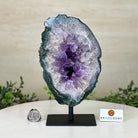 Amethyst Cluster on a Metal Base, 4.6 lbs & 8.6" Tall #5491 - 0209 - Brazil GemsBrazil GemsAmethyst Cluster on a Metal Base, 4.6 lbs & 8.6" Tall #5491 - 0209Clusters on Fixed Bases5491 - 0209