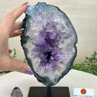 Amethyst Cluster on a Metal Base, 4.6 lbs & 8.6" Tall #5491 - 0209 - Brazil GemsBrazil GemsAmethyst Cluster on a Metal Base, 4.6 lbs & 8.6" Tall #5491 - 0209Clusters on Fixed Bases5491 - 0209