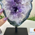 Amethyst Cluster on a Metal Base, 4.6 lbs & 8.6" Tall #5491 - 0209 - Brazil GemsBrazil GemsAmethyst Cluster on a Metal Base, 4.6 lbs & 8.6" Tall #5491 - 0209Clusters on Fixed Bases5491 - 0209