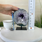 Amethyst Cluster on a Metal Base, 4.9 lbs & 7.3" Tall #5491 - 0210 - Brazil GemsBrazil GemsAmethyst Cluster on a Metal Base, 4.9 lbs & 7.3" Tall #5491 - 0210Clusters on Fixed Bases5491 - 0210