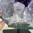 Amethyst Cluster on a Metal Base, 4.9 lbs & 7.3" Tall #5491 - 0210 - Brazil GemsBrazil GemsAmethyst Cluster on a Metal Base, 4.9 lbs & 7.3" Tall #5491 - 0210Clusters on Fixed Bases5491 - 0210