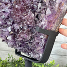 Amethyst Cluster on a Metal Base, 54.2 lbs & 16.8" Tall, #5491 - 0109 - Brazil GemsBrazil GemsAmethyst Cluster on a Metal Base, 54.2 lbs & 16.8" Tall, #5491 - 0109Clusters on Fixed Bases5491 - 0109