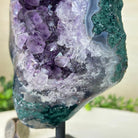 Amethyst Cluster on a Metal Base, 5.7 lbs & 9.4" Tall #5491 - 0224 - Brazil GemsBrazil GemsAmethyst Cluster on a Metal Base, 5.7 lbs & 9.4" Tall #5491 - 0224Clusters on Fixed Bases5491 - 0224