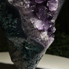 Amethyst Cluster on a Metal Base, 5.7 lbs & 9.4" Tall #5491 - 0224 - Brazil GemsBrazil GemsAmethyst Cluster on a Metal Base, 5.7 lbs & 9.4" Tall #5491 - 0224Clusters on Fixed Bases5491 - 0224