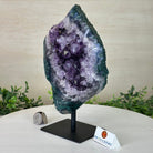 Amethyst Cluster on a Metal Base, 5.7 lbs & 9.4" Tall #5491 - 0224 - Brazil GemsBrazil GemsAmethyst Cluster on a Metal Base, 5.7 lbs & 9.4" Tall #5491 - 0224Clusters on Fixed Bases5491 - 0224