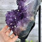 Amethyst Cluster on a Metal Base, 69.9 lbs & 23.1" Tall #5491 - 0146 - Brazil GemsBrazil GemsAmethyst Cluster on a Metal Base, 69.9 lbs & 23.1" Tall #5491 - 0146Clusters on Fixed Bases5491 - 0146