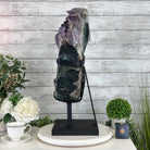 Amethyst Cluster on a Metal Base, 74.3 lbs & 23.5" Tall, #5491 - 0151 - Brazil GemsBrazil GemsAmethyst Cluster on a Metal Base, 74.3 lbs & 23.5" Tall, #5491 - 0151Clusters on Fixed Bases5491 - 0151