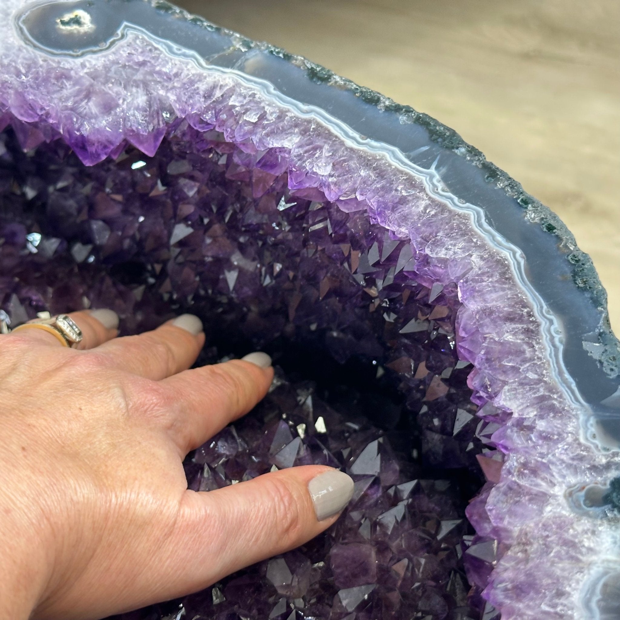Brazilian Amethyst Coffee Table For Sale by Brazil Gems