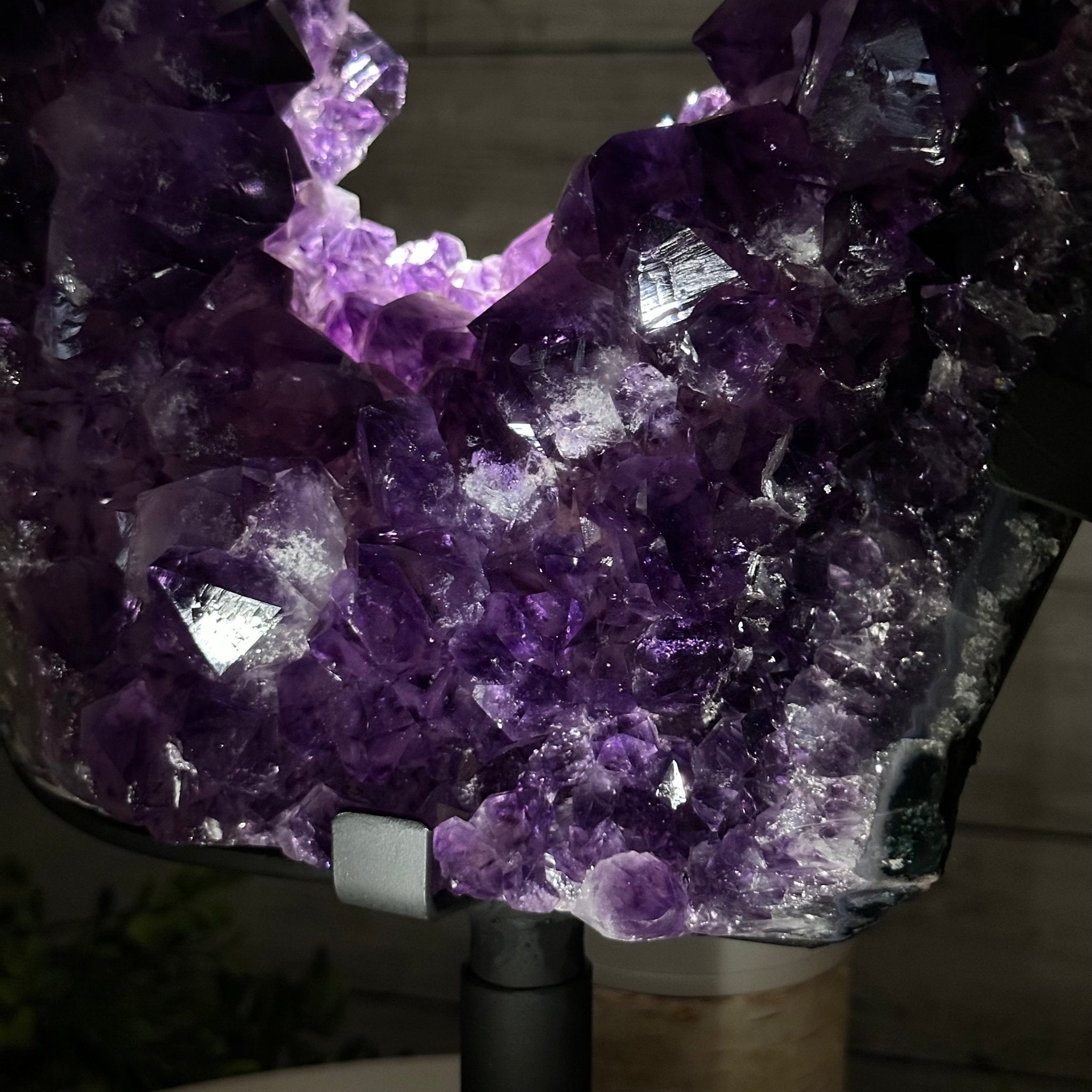 Amethyst Crystal Portal on a Metal Stand, 20.6 lbs & 17" tall #5606 - 0127 - Brazil GemsBrazil GemsAmethyst Crystal Portal on a Metal Stand, 20.6 lbs & 17" tall #5606 - 0127Portals on Fixed Bases5606 - 0127