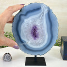 Amethyst Crystal Slice on a Stand, 2.6 lbs & 7.2" tall #5621AM - 008 - Brazil GemsBrazil GemsAmethyst Crystal Slice on a Stand, 2.6 lbs & 7.2" tall #5621AM - 008Slices on Fixed Bases5621AM - 008