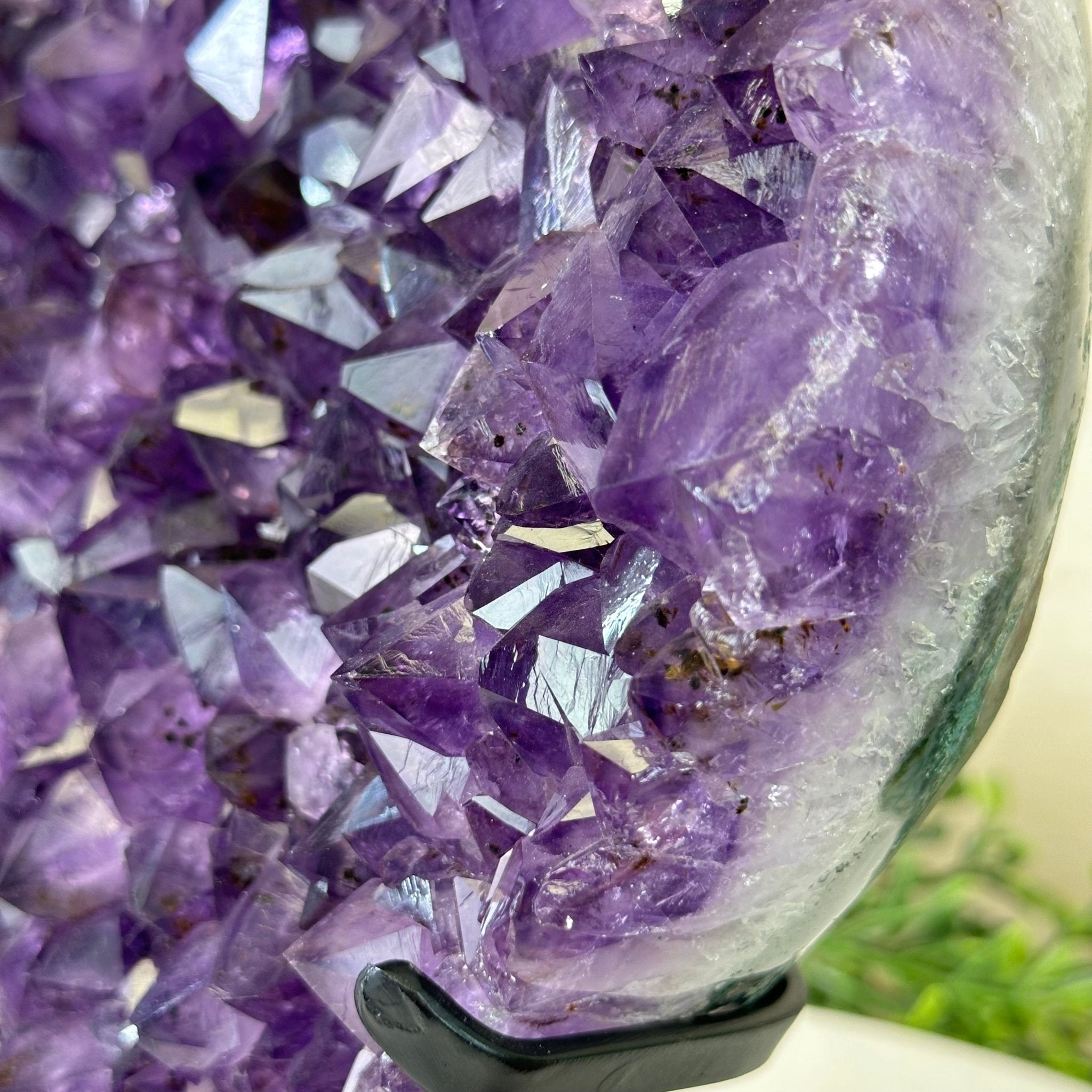 Amethyst Heart Geode on a Metal Stand, 11 lbs & 9.8" Tall #5463 - 0354 - Brazil GemsBrazil GemsAmethyst Heart Geode on a Metal Stand, 11 lbs & 9.8" Tall #5463 - 0354Hearts5463 - 0354