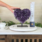 Amethyst Heart Geode on a Metal Stand, 11 lbs & 9.8" Tall #5463 - 0354 - Brazil GemsBrazil GemsAmethyst Heart Geode on a Metal Stand, 11 lbs & 9.8" Tall #5463 - 0354Hearts5463 - 0354