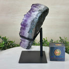 Amethyst Heart Geode on a Metal Stand, 11 lbs & 9.8" Tall #5463 - 0354 - Brazil GemsBrazil GemsAmethyst Heart Geode on a Metal Stand, 11 lbs & 9.8" Tall #5463 - 0354Hearts5463 - 0354