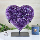 Amethyst Heart Geode on a Metal Stand, 11 lbs & 9.8" Tall #5463 - 0354 - Brazil GemsBrazil GemsAmethyst Heart Geode on a Metal Stand, 11 lbs & 9.8" Tall #5463 - 0354Hearts5463 - 0354