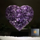 Amethyst Heart Geode on a Metal Stand, 11 lbs & 9.8" Tall #5463 - 0354 - Brazil GemsBrazil GemsAmethyst Heart Geode on a Metal Stand, 11 lbs & 9.8" Tall #5463 - 0354Hearts5463 - 0354