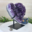 Amethyst Heart Geode on a Metal Stand, 11 lbs & 9.8" Tall #5463 - 0354 - Brazil GemsBrazil GemsAmethyst Heart Geode on a Metal Stand, 11 lbs & 9.8" Tall #5463 - 0354Hearts5463 - 0354