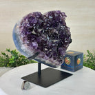 Amethyst Heart Geode on a Metal Stand, 11.1 lbs & 9.3" Tall #5463 - 0355 - Brazil GemsBrazil GemsAmethyst Heart Geode on a Metal Stand, 11.1 lbs & 9.3" Tall #5463 - 0355Hearts5463 - 0355