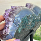 Amethyst Heart Geode on a Metal Stand, 11.1 lbs & 9.3" Tall #5463 - 0355 - Brazil GemsBrazil GemsAmethyst Heart Geode on a Metal Stand, 11.1 lbs & 9.3" Tall #5463 - 0355Hearts5463 - 0355