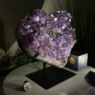 Amethyst Heart Geode on a Metal Stand, 11.1 lbs & 9.3" Tall #5463 - 0355 - Brazil GemsBrazil GemsAmethyst Heart Geode on a Metal Stand, 11.1 lbs & 9.3" Tall #5463 - 0355Hearts5463 - 0355