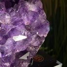 Amethyst Heart Geode on a Metal Stand, 12.3 lbs & 9.4" Tall #5463 - 0357 - Brazil GemsBrazil GemsAmethyst Heart Geode on a Metal Stand, 12.3 lbs & 9.4" Tall #5463 - 0357Hearts5463 - 0357