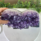 Amethyst Heart Geode on a Metal Stand, 12.3 lbs & 9.4" Tall #5463 - 0357 - Brazil GemsBrazil GemsAmethyst Heart Geode on a Metal Stand, 12.3 lbs & 9.4" Tall #5463 - 0357Hearts5463 - 0357