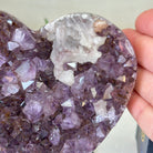 Amethyst Heart Geode on a Metal Stand, 2.1 lbs & 5.4" Tall #5463 - 0340 - Brazil GemsBrazil GemsAmethyst Heart Geode on a Metal Stand, 2.1 lbs & 5.4" Tall #5463 - 0340Hearts5463 - 0340