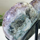 Amethyst Heart Geode on a Metal Stand, 2.1 lbs & 5.4" Tall #5463 - 0340 - Brazil GemsBrazil GemsAmethyst Heart Geode on a Metal Stand, 2.1 lbs & 5.4" Tall #5463 - 0340Hearts5463 - 0340