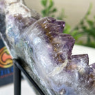 Amethyst Heart Geode on a Metal Stand, 2.1 lbs & 5.4" Tall #5463 - 0340 - Brazil GemsBrazil GemsAmethyst Heart Geode on a Metal Stand, 2.1 lbs & 5.4" Tall #5463 - 0340Hearts5463 - 0340