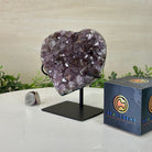 Amethyst Heart Geode on a Metal Stand, 2.1 lbs & 5.5" Tall #5463 - 0312 - Brazil GemsBrazil GemsAmethyst Heart Geode on a Metal Stand, 2.1 lbs & 5.5" Tall #5463 - 0312Hearts5463 - 0312