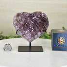 Amethyst Heart Geode on a Metal Stand, 2.1 lbs & 5.5" Tall #5463 - 0312 - Brazil GemsBrazil GemsAmethyst Heart Geode on a Metal Stand, 2.1 lbs & 5.5" Tall #5463 - 0312Hearts5463 - 0312