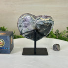 Amethyst Heart Geode on a Metal Stand, 2.1 lbs & 5.5" Tall #5463 - 0312 - Brazil GemsBrazil GemsAmethyst Heart Geode on a Metal Stand, 2.1 lbs & 5.5" Tall #5463 - 0312Hearts5463 - 0312