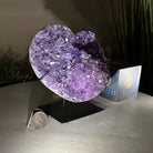 Amethyst Heart Geode on a Metal Stand, 2.3 lbs & 5.6" Tall #5463 - 0313 - Brazil GemsBrazil GemsAmethyst Heart Geode on a Metal Stand, 2.3 lbs & 5.6" Tall #5463 - 0313Hearts5463 - 0313