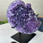 Amethyst Heart Geode on a Metal Stand, 2.3 lbs & 5.6" Tall #5463 - 0313 - Brazil GemsBrazil GemsAmethyst Heart Geode on a Metal Stand, 2.3 lbs & 5.6" Tall #5463 - 0313Hearts5463 - 0313