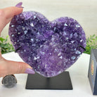 Amethyst Heart Geode on a Metal Stand, 2.3 lbs & 5.6" Tall #5463 - 0313 - Brazil GemsBrazil GemsAmethyst Heart Geode on a Metal Stand, 2.3 lbs & 5.6" Tall #5463 - 0313Hearts5463 - 0313