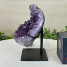 Amethyst Heart Geode on a Metal Stand, 2.3 lbs & 5.6" Tall #5463 - 0313 - Brazil GemsBrazil GemsAmethyst Heart Geode on a Metal Stand, 2.3 lbs & 5.6" Tall #5463 - 0313Hearts5463 - 0313