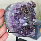 Amethyst Heart Geode on a Metal Stand, 2.7 lbs & 6.3" Tall #5463 - 0314 - Brazil GemsBrazil GemsAmethyst Heart Geode on a Metal Stand, 2.7 lbs & 6.3" Tall #5463 - 0314Hearts5463 - 0314