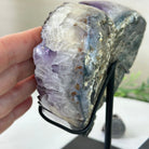 Amethyst Heart Geode on a Metal Stand, 2.7 lbs & 6.3" Tall #5463 - 0314 - Brazil GemsBrazil GemsAmethyst Heart Geode on a Metal Stand, 2.7 lbs & 6.3" Tall #5463 - 0314Hearts5463 - 0314