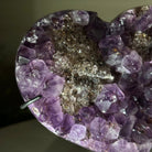 Amethyst Heart Geode on a Metal Stand, 2.7 lbs & 6.3" Tall #5463 - 0314 - Brazil GemsBrazil GemsAmethyst Heart Geode on a Metal Stand, 2.7 lbs & 6.3" Tall #5463 - 0314Hearts5463 - 0314