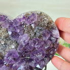 Amethyst Heart Geode on a Metal Stand, 2.7 lbs & 6.3" Tall #5463 - 0314 - Brazil GemsBrazil GemsAmethyst Heart Geode on a Metal Stand, 2.7 lbs & 6.3" Tall #5463 - 0314Hearts5463 - 0314