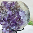 Amethyst Heart Geode on a Metal Stand, 2.7 lbs & 6.3" Tall #5463 - 0314 - Brazil GemsBrazil GemsAmethyst Heart Geode on a Metal Stand, 2.7 lbs & 6.3" Tall #5463 - 0314Hearts5463 - 0314