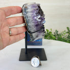 Amethyst Heart Geode on a Metal Stand, 2.7 lbs & 6.3" Tall #5463 - 0314 - Brazil GemsBrazil GemsAmethyst Heart Geode on a Metal Stand, 2.7 lbs & 6.3" Tall #5463 - 0314Hearts5463 - 0314