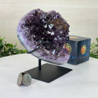 Amethyst Heart Geode on a Metal Stand, 2.9 lbs & 5.8" Tall #5463 - 0316 - Brazil GemsBrazil GemsAmethyst Heart Geode on a Metal Stand, 2.9 lbs & 5.8" Tall #5463 - 0316Hearts5463 - 0316