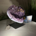 Amethyst Heart Geode on a Metal Stand, 2.9 lbs & 5.8" Tall #5463 - 0316 - Brazil GemsBrazil GemsAmethyst Heart Geode on a Metal Stand, 2.9 lbs & 5.8" Tall #5463 - 0316Hearts5463 - 0316