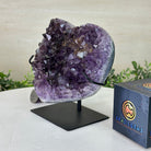 Amethyst Heart Geode on a Metal Stand, 2.9 lbs & 5.8" Tall #5463 - 0316 - Brazil GemsBrazil GemsAmethyst Heart Geode on a Metal Stand, 2.9 lbs & 5.8" Tall #5463 - 0316Hearts5463 - 0316