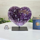 Amethyst Heart Geode on a Metal Stand, 2.9 lbs & 5.8" Tall #5463 - 0316 - Brazil GemsBrazil GemsAmethyst Heart Geode on a Metal Stand, 2.9 lbs & 5.8" Tall #5463 - 0316Hearts5463 - 0316