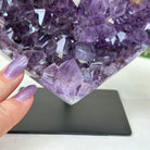 Amethyst Heart Geode on a Metal Stand, 2.9 lbs & 5.8" Tall #5463 - 0316 - Brazil GemsBrazil GemsAmethyst Heart Geode on a Metal Stand, 2.9 lbs & 5.8" Tall #5463 - 0316Hearts5463 - 0316